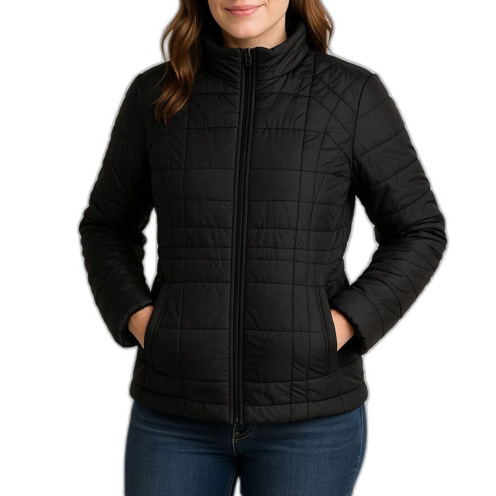 Athletic Works Women’s Black Quilted Puffer Jacket | Size L